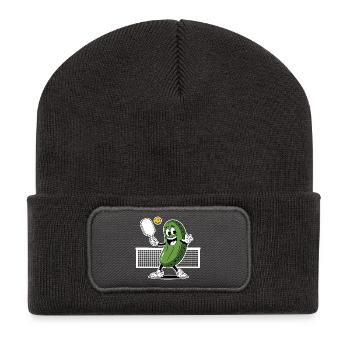 Dill With It Pickleball Player - Recycled Patch Beanie - dark grey - Front