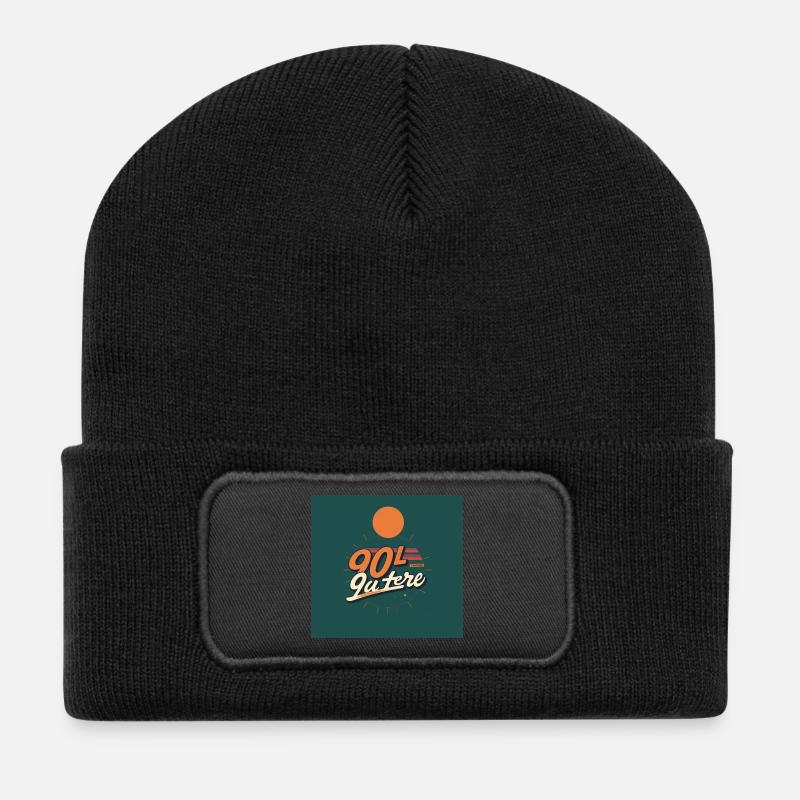 90 - Recycled Patch Beanie - black