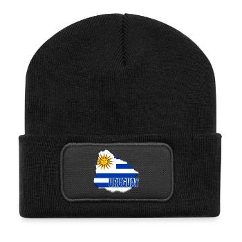 Flag of Uruguay, Uruguayan pride - Recycled Patch Beanie - black - Front