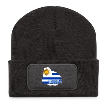 Flag of Uruguay, Uruguayan pride - Recycled Patch Beanie - dark grey - Front