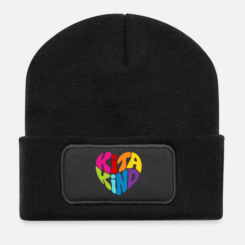 Kitakind Kita Kind - Recycelte Patch Beanie - Schwarz