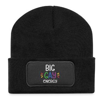 Mois de la fierté LGBTQ - Big Gay Energy - Beanie recyclé à patch - noir - Devant
