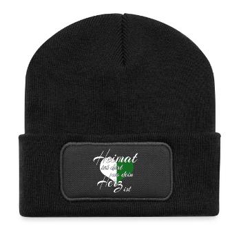 - Saxony - Recycled Patch Beanie - black - Front