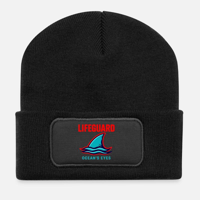 Rettungsschwimmer-Hemd Ocean Eyes - Recycelte Patch Beanie - Schwarz