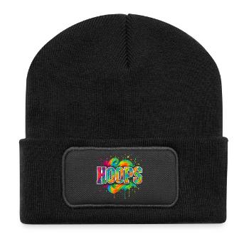 Hoops Basketball Sports Idée Cadeau BBall - Beanie recyclé à patch - noir - Devant