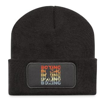 Vintage Boxen - Recycelte Patch Beanie - Dunkelgrau - Vorne