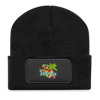Colorful Summer Graffiti Holidays - Recycled Patch Beanie - black - Front