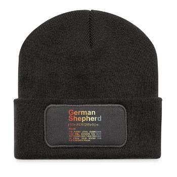 Dictionnaire du berger allemand - Beanie recyclé à patch - charbon - Devant