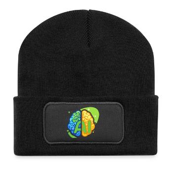 Logo de l’IA - Beanie recyclé à patch - noir - Devant
