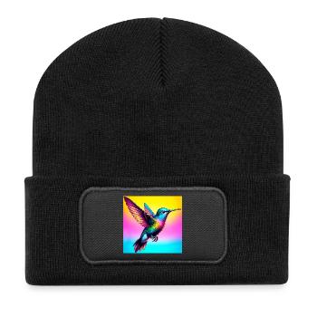colibri - Beanie recyclé à patch - noir - Devant