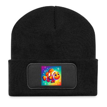 Poisson-clown - Beanie recyclé à patch - noir - Devant