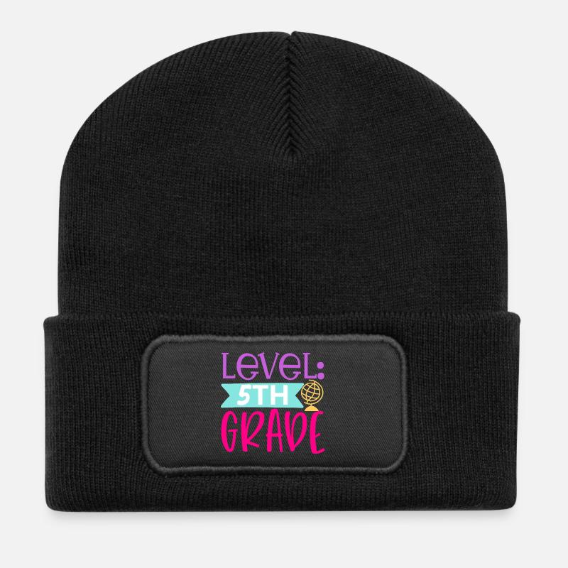 Stufe 5. Klasse - Recycelte Patch Beanie - Schwarz