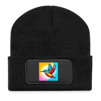 martin-pêcheur - Beanie recyclé à patch - noir - Devant