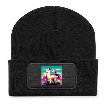 Alpaga - Beanie recyclé à patch - noir - Devant