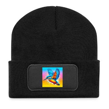 martin-pêcheur - Beanie recyclé à patch - noir - Devant