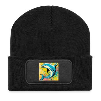 dolphin - Recycled Patch Beanie - black - Front