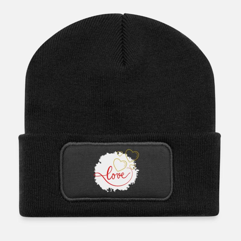 Love - Recycled Patch Beanie - black