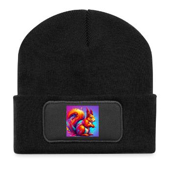 écureuil - Beanie recyclé à patch - noir - Devant