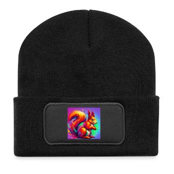 écureuil - Beanie recyclé à patch - noir - Devant