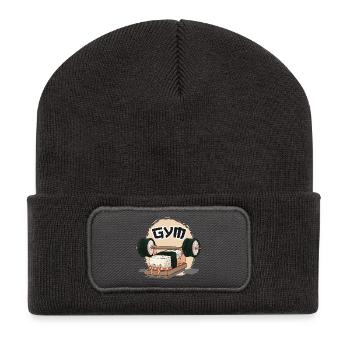 Sushi Humour dans la salle de sport - Beanie recyclé à patch - charbon - Devant