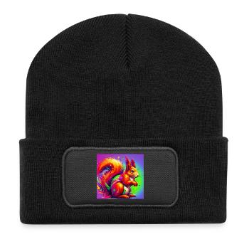 écureuil - Beanie recyclé à patch - noir - Devant