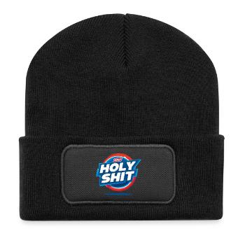 Holy Shiiiiiiii - Recycled Patch Beanie - black - Front
