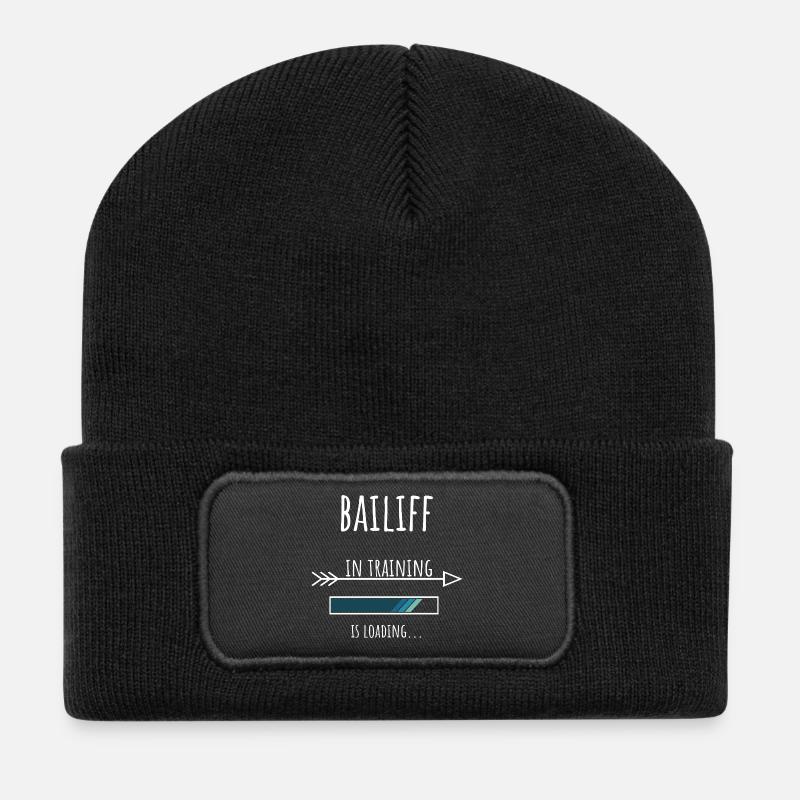 Bailiff Geschenk Beruf Ausbildung Gerichtsvollzieh - Recycelte Patch Beanie - Schwarz