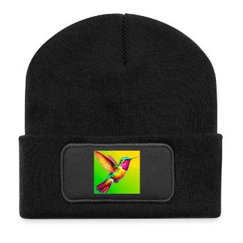 colibri - Beanie recyclé à patch - noir - Devant