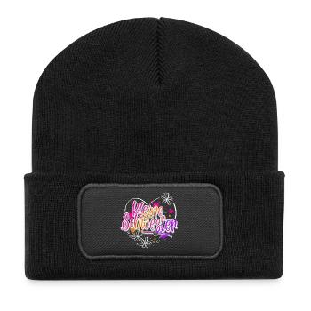 petite sœur - Beanie recyclé à patch - noir - Devant