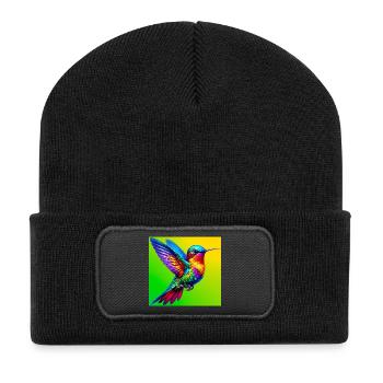 colibri - Beanie recyclé à patch - noir - Devant