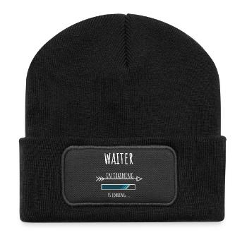 Serveur Cadeau Profession Formation Serveur - Beanie recyclé à patch - noir - Devant