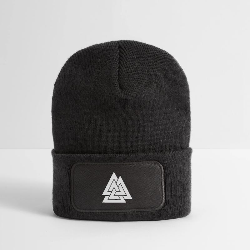 Geometric triangular nesting Recycled Patch Beanie