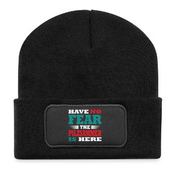 PilzsammlerHave no Fear the Pilzsammler is here Ou - Recycelte Patch Beanie - Schwarz - Vorne