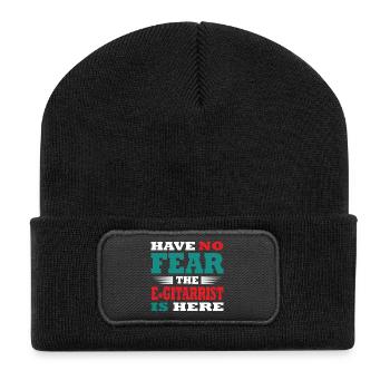 Have no Fear the E-Gitarrist is here Outfit - Recycelte Patch Beanie - Schwarz - Vorne