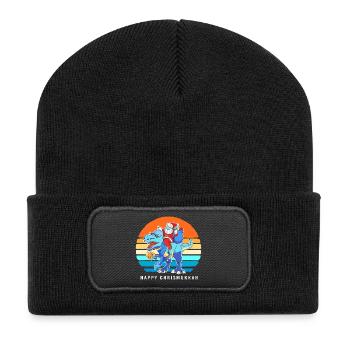 Hanukkah Chanukkah Hanukah Weihnachten - Recycelte Patch Beanie - Schwarz - Vorne