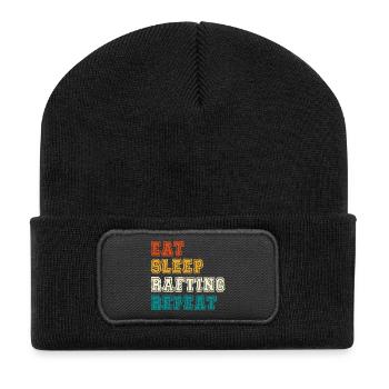 Manger dormir Rafting Répéter - Beanie recyclé à patch - noir - Devant