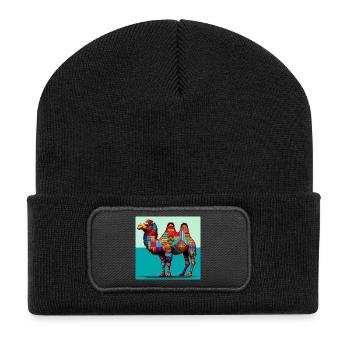 camel - Recycled Patch Beanie - black - Front