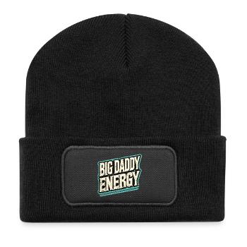 Big Dad Energie Retro - Recycelte Patch Beanie - Schwarz - Vorne