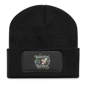 Waldfee – Whispers of the Woods - Recycelte Patch Beanie - Schwarz - Vorne