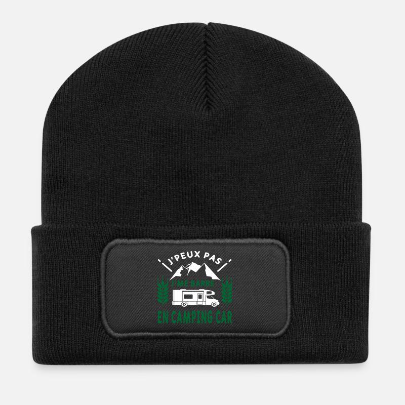 J’me barre en camping-car - Beanie recyclé à patch - noir