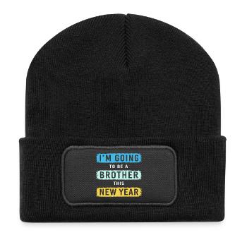 Gender Reveal New Year's Eve New Year New Year - Recycled Patch Beanie - black - Front
