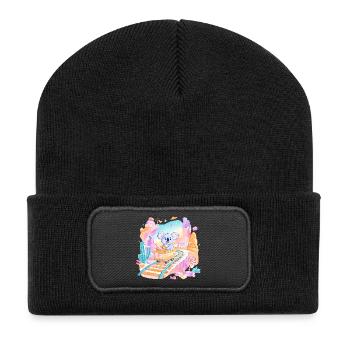 Koala sur le train de bonbons - Beanie recyclé à patch - noir - Devant