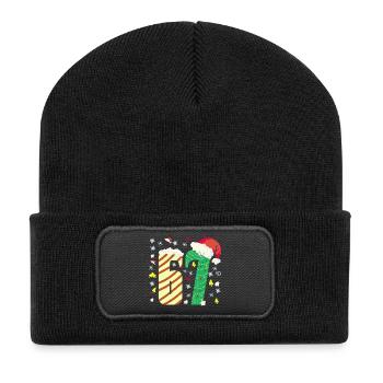 67 Christmas - Recycled Patch Beanie - black - Front