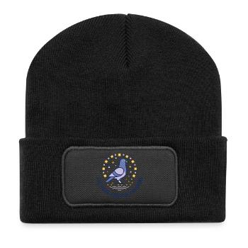 Pigeon Cookie Hunter - Recycled Patch Beanie - black - Front