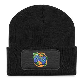 Jeux de joueurs - Beanie recyclé à patch - noir - Devant
