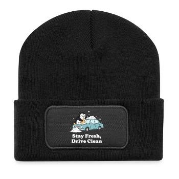 Stay Fresh Drive Clean Penguin - Recycled Patch Beanie - black - Front