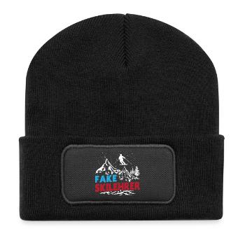 Moniteur de ski FAUX MONITEUR DE SKI Ski drôle - Beanie recyclé à patch - noir - Devant