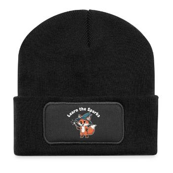 L’Apprenti Sorcier Renard S’Éclaire - Beanie recyclé à patch - noir - Devant