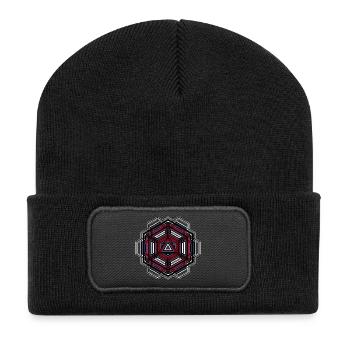 Geometry Mandala Festival Rave Goa Trance Yoga - Recycled Patch Beanie - black - Front