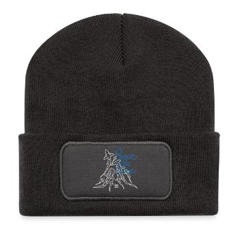 Save The Ocean Line Art - Recycled Patch Beanie - dark grey - Front